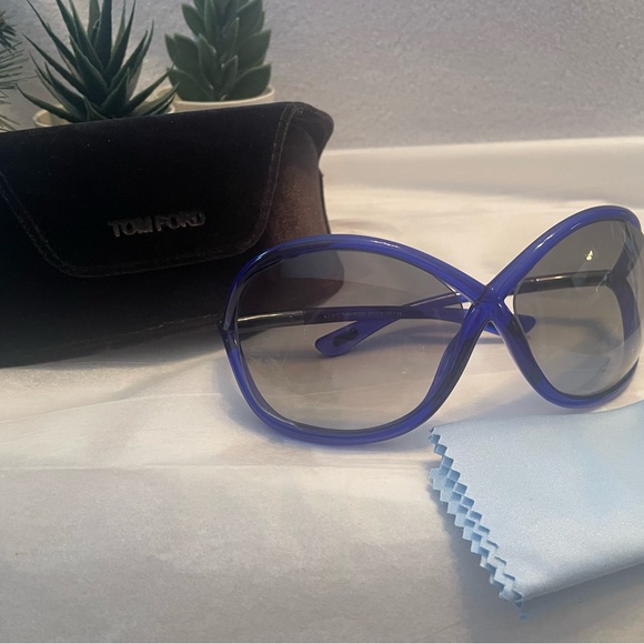 Tom Ford Whitney Royal Blue and Silver Sunglasses - Picture 6 of 9